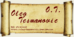 Oleg Tešmanović vizit kartica